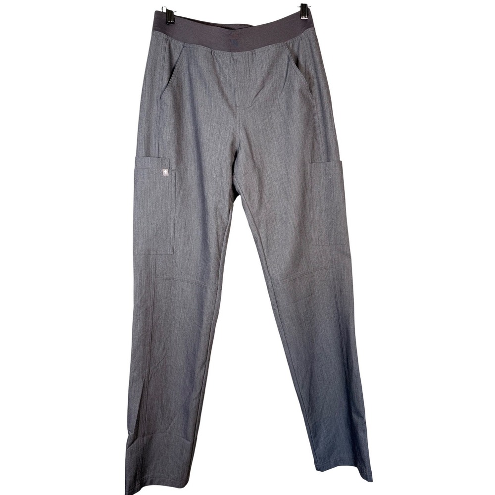 FIGS Cargo Tech Collection Scrub Pants Jogger Style Grey Women's Small Tall‎